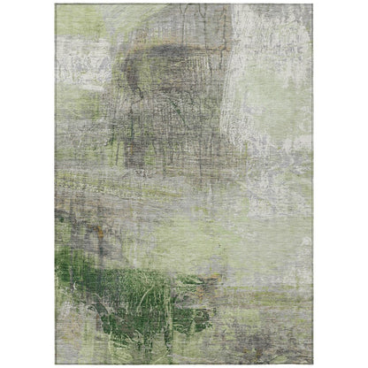 Machine Washable Indoor/Outdoor Chantille ACN2117 Aloe 5' x 7'6" Rug