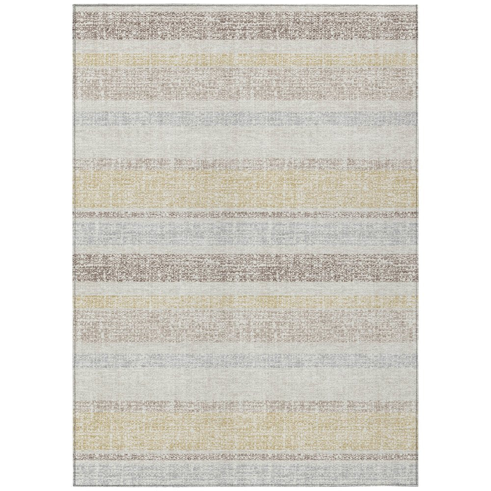 Machine Washable Indoor/Outdoor Chantille ACN2122 Ivory 5' x 7'6" Rug
