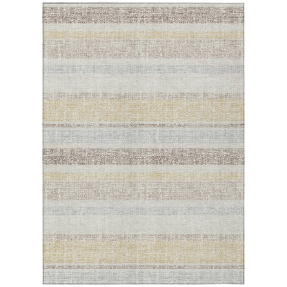 Machine Washable Indoor/Outdoor Chantille ACN2122 Ivory 5' x 7'6" Rug
