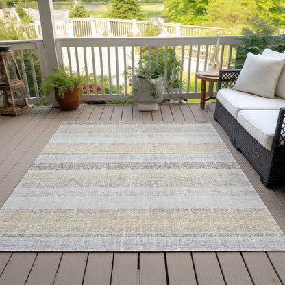 Machine Washable Indoor/Outdoor Chantille ACN2122 Ivory 5' x 7'6" Rug