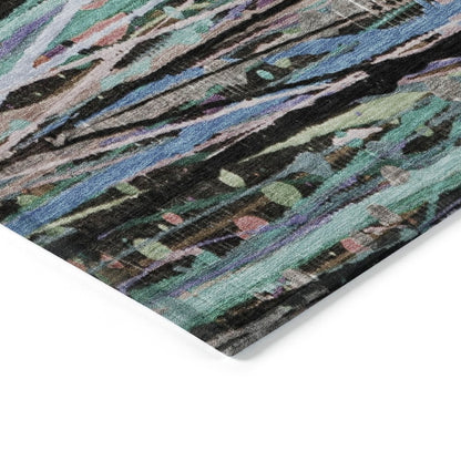 Machine Washable Indoor/Outdoor Chantille ACN2125 Blue 2'6" x 3'10" Rug