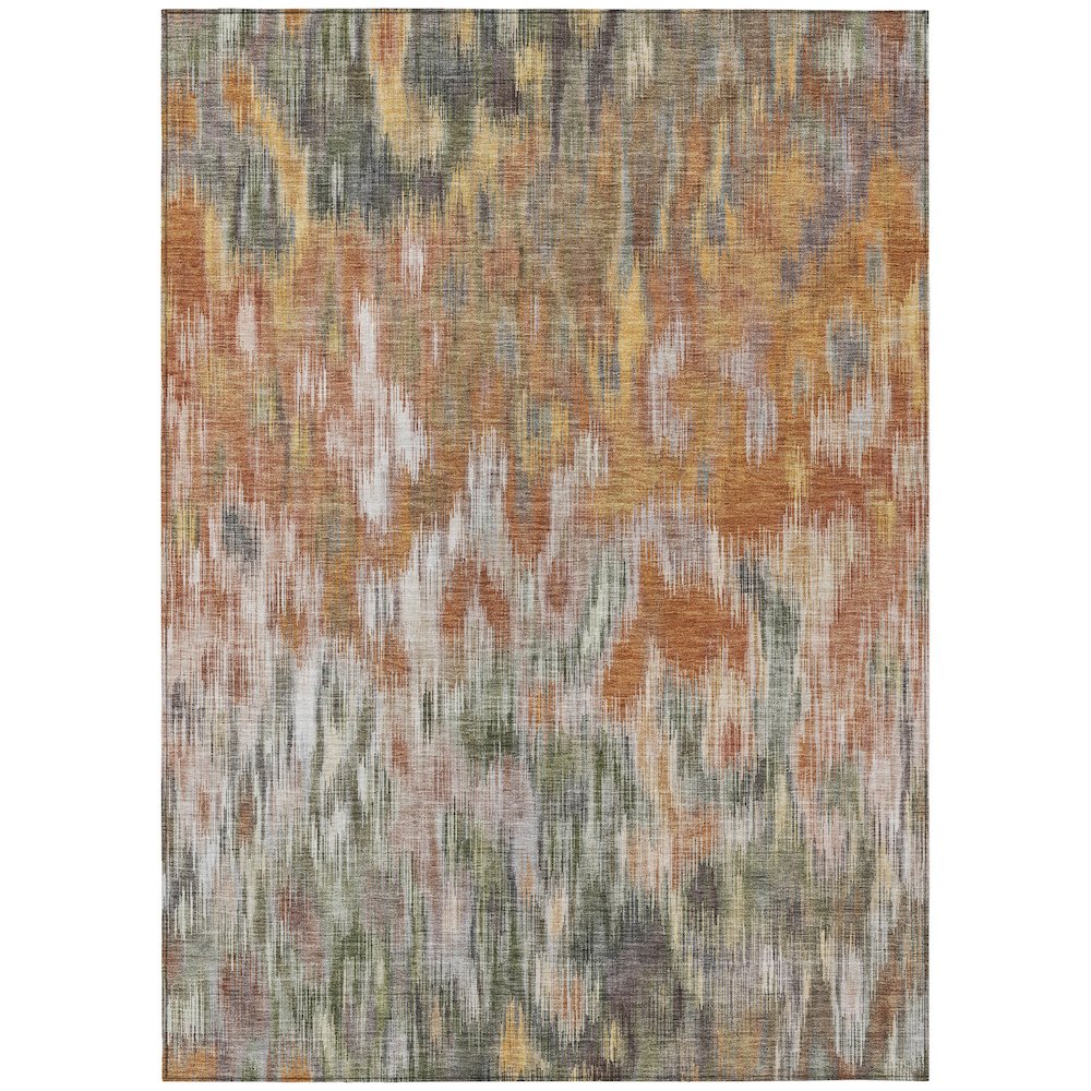Machine Washable Indoor/Outdoor Chantille ACN2129 Terracotta 5' x 7'6" Rug