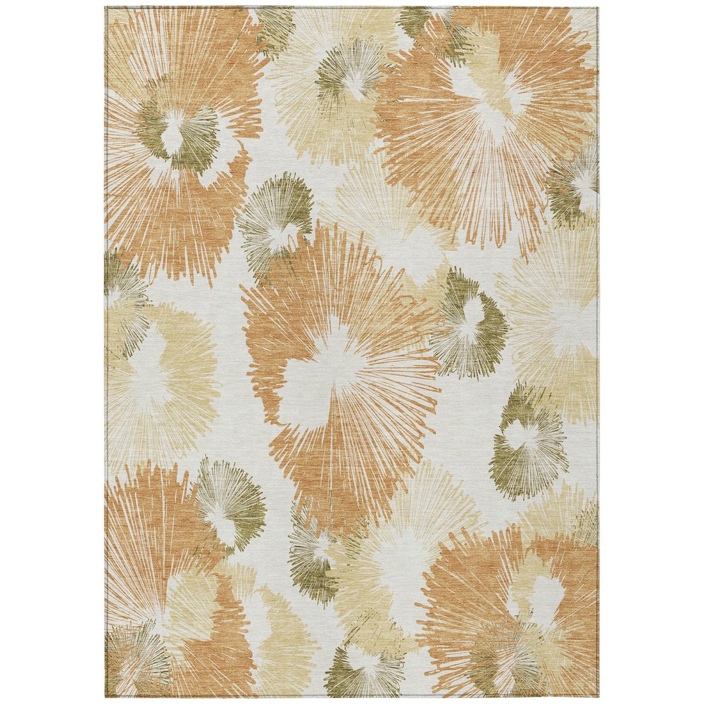 Machine Washable Indoor/Outdoor Chantille ACN2132 Coral 5' x 7'6" Rug