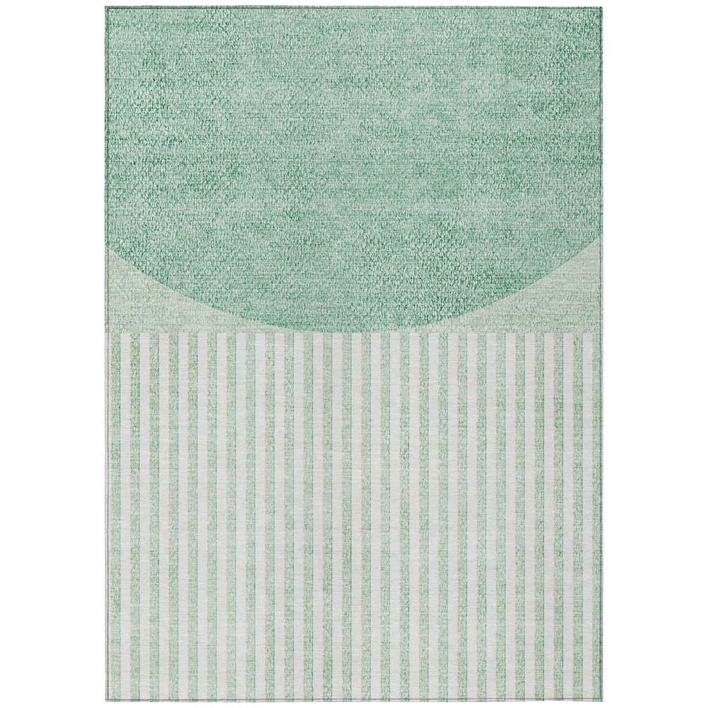Machine Washable Indoor/Outdoor Chantille ACN2134 Teal 5' x 7'6" Rug