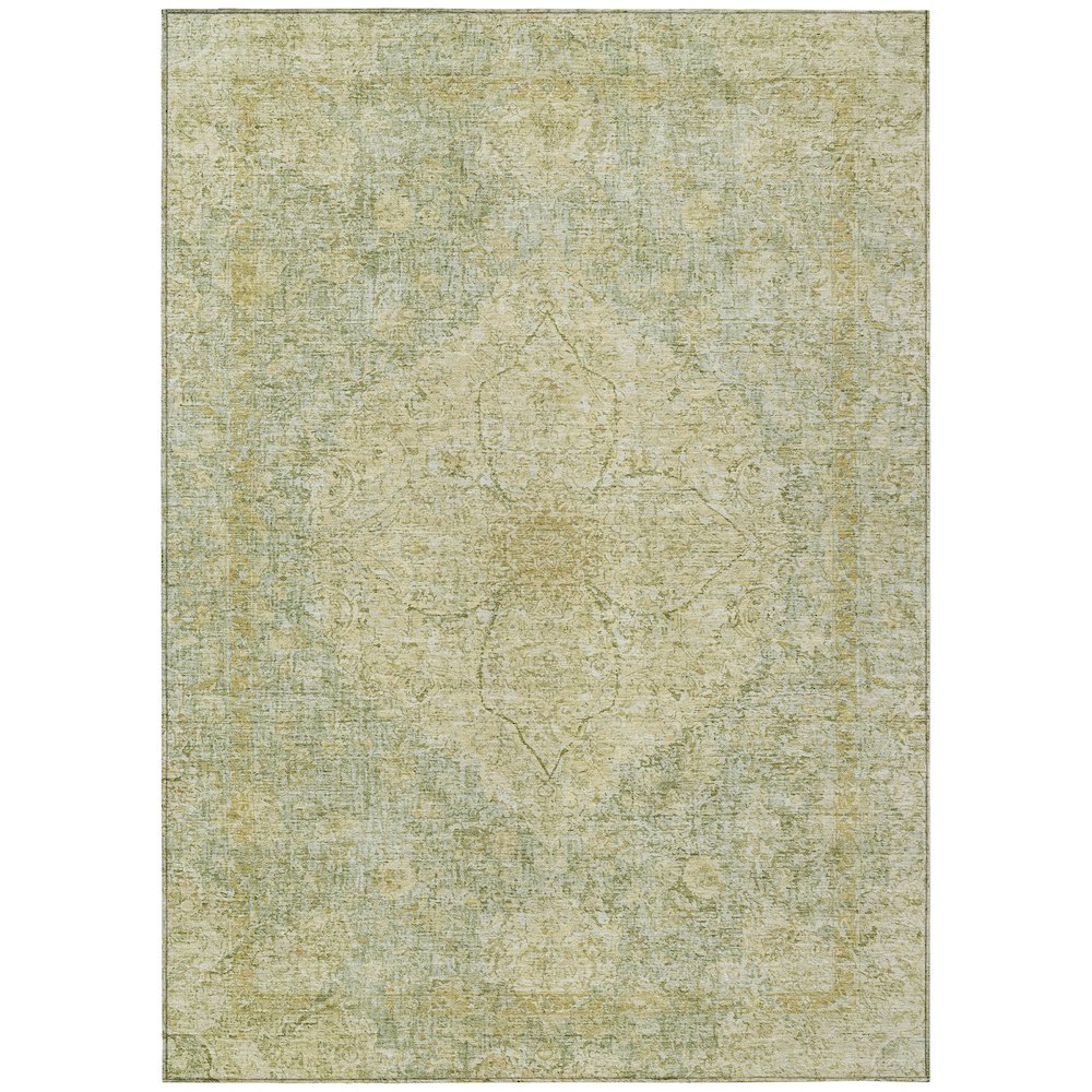Machine Washable Indoor/Outdoor Chantille ACN2136 Sage 5' x 7'6" Rug