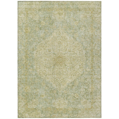 Machine Washable Indoor/Outdoor Chantille ACN2136 Sage 5' x 7'6" Rug