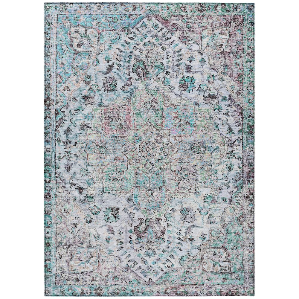 Machine Washable Indoor/Outdoor Chantille ACN2138 Sky 5' x 7'6" Rug