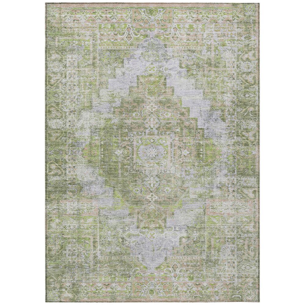 Machine Washable Indoor/Outdoor Chantille ACN2140 Aloe 5' x 7'6" Rug