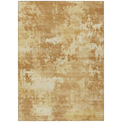 Machine Washable Indoor/Outdoor Chantille ACN2142 Copper 5' x 7'6" Rug