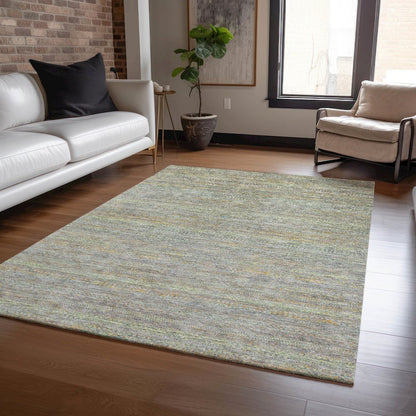 Machine Washable Indoor/Outdoor Chantille ACN2148 Gray 5' x 7'6" Rug