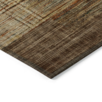 Machine Washable Indoor/Outdoor Chantille ACN2149 Brown 2'6" x 3'10" Rug