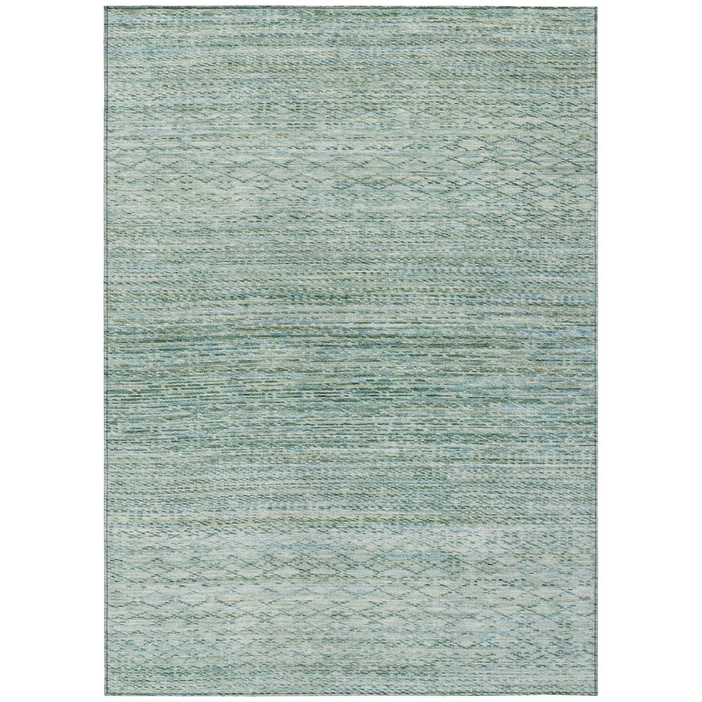 Machine Washable Indoor/Outdoor Chantille ACN2150 Aqua 5' x 7'6" Rug