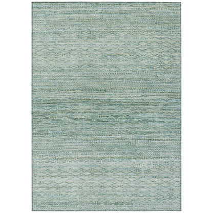 Machine Washable Indoor/Outdoor Chantille ACN2150 Aqua 5' x 7'6" Rug