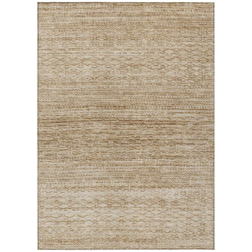 Machine Washable Indoor/Outdoor Chantille ACN2150 Beige 5' x 7'6" Rug