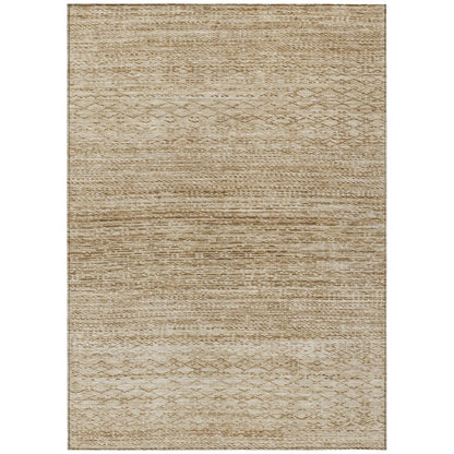 Machine Washable Indoor/Outdoor Chantille ACN2150 Beige 5' x 7'6" Rug