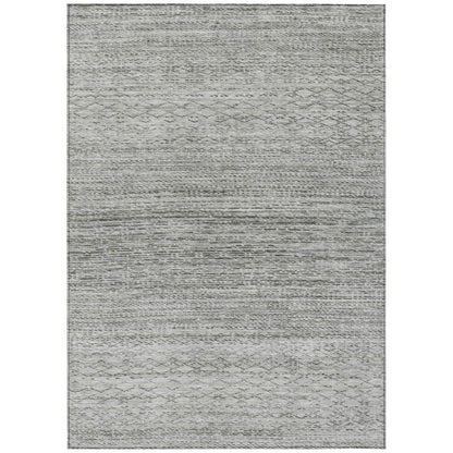 Machine Washable Indoor/Outdoor Chantille ACN2150 Gray 5' x 7'6" Rug