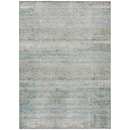 Machine Washable Indoor/Outdoor Chantille ACN2154 Aqua 5' x 7'6" Rug