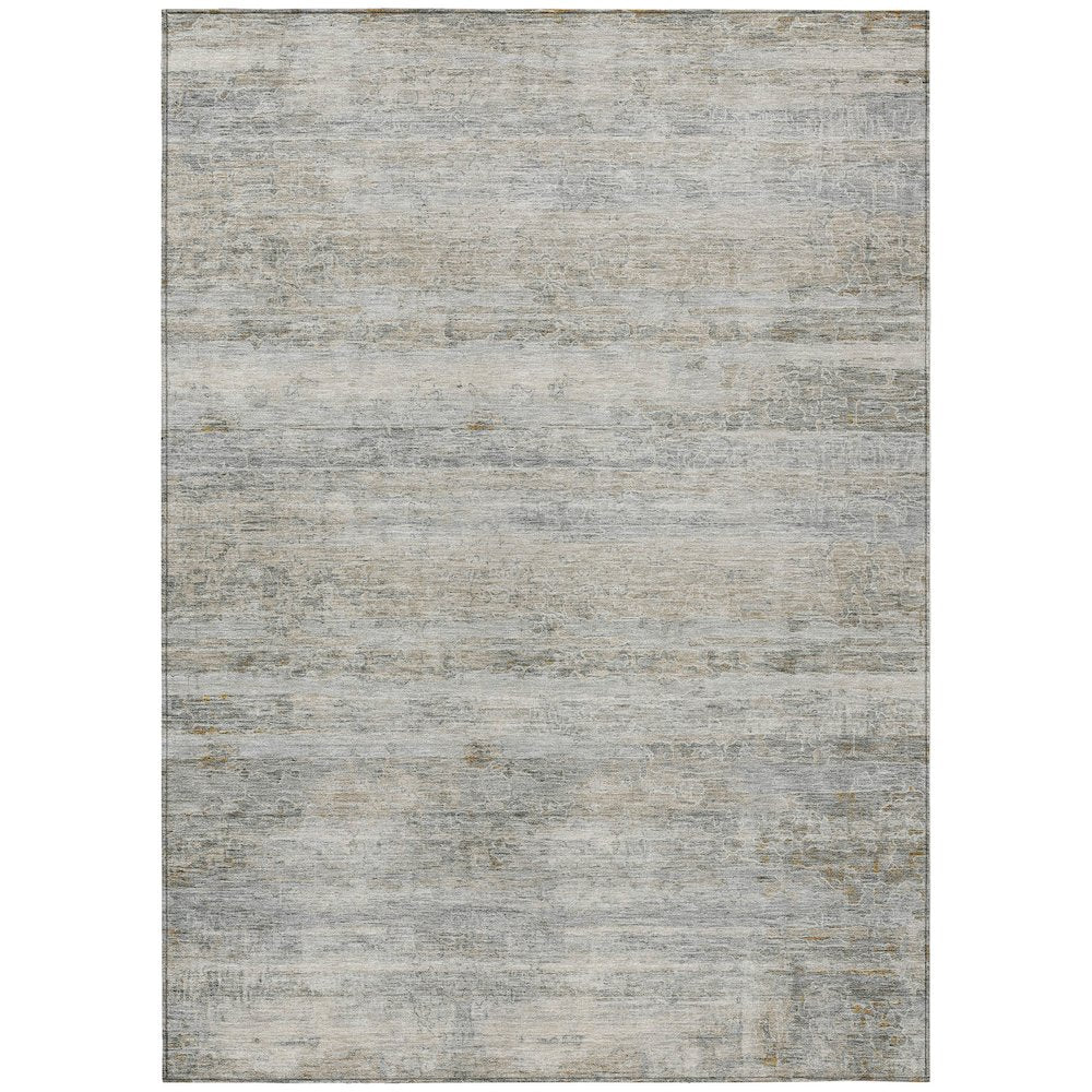 Machine Washable Indoor/Outdoor Chantille ACN2154 Granite 5' x 7'6" Rug