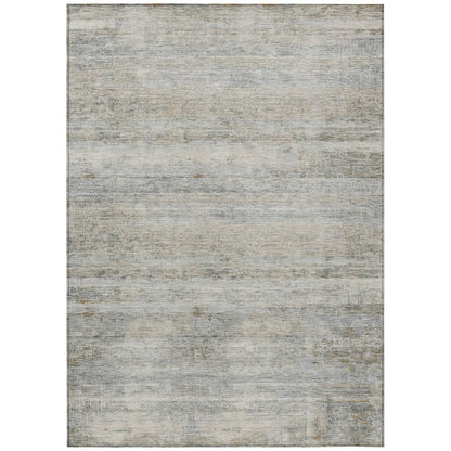 Machine Washable Indoor/Outdoor Chantille ACN2154 Granite 5' x 7'6" Rug