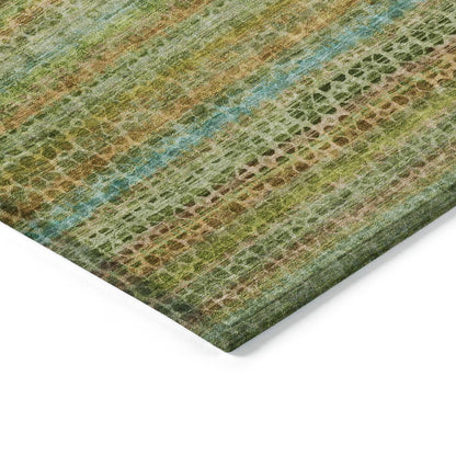 Machine Washable Indoor/Outdoor Chantille ACN2155 Green 2'6" x 3'10" Rug