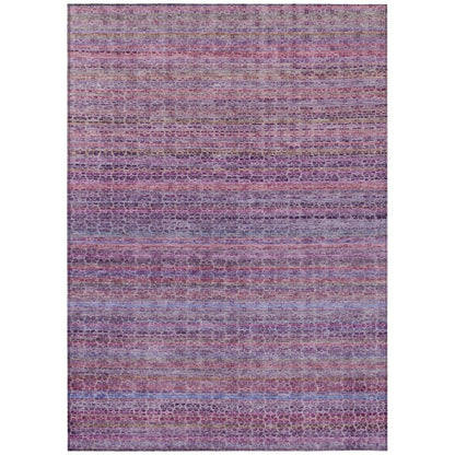 Machine Washable Indoor/Outdoor Chantille ACN2155 Purple 5' x 7'6" Rug