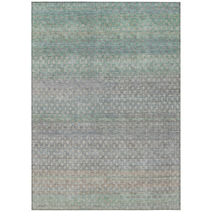 Machine Washable Indoor/Outdoor Chantille ACN2158 Beige 5' x 7'6" Rug