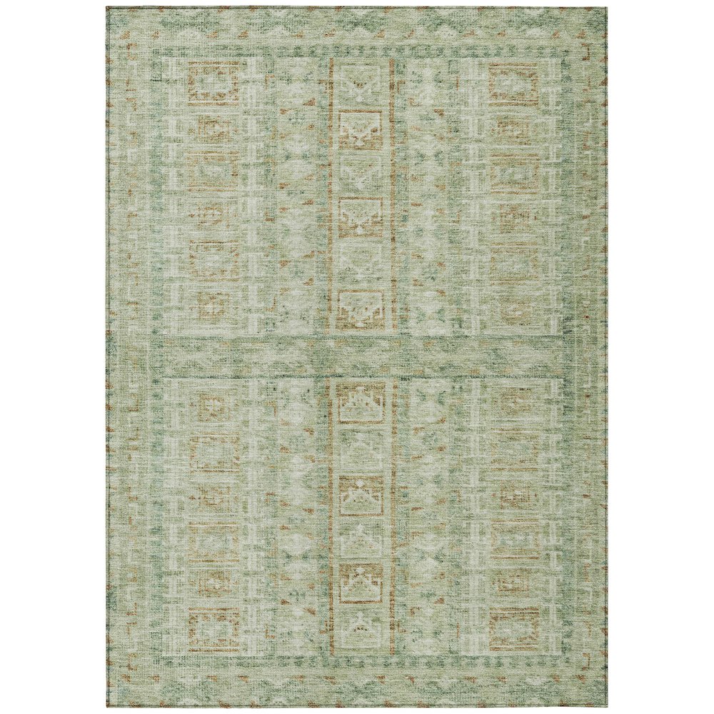 Machine Washable Indoor/Outdoor Chantille ACN2173 Green 5' x 7'6" Rug