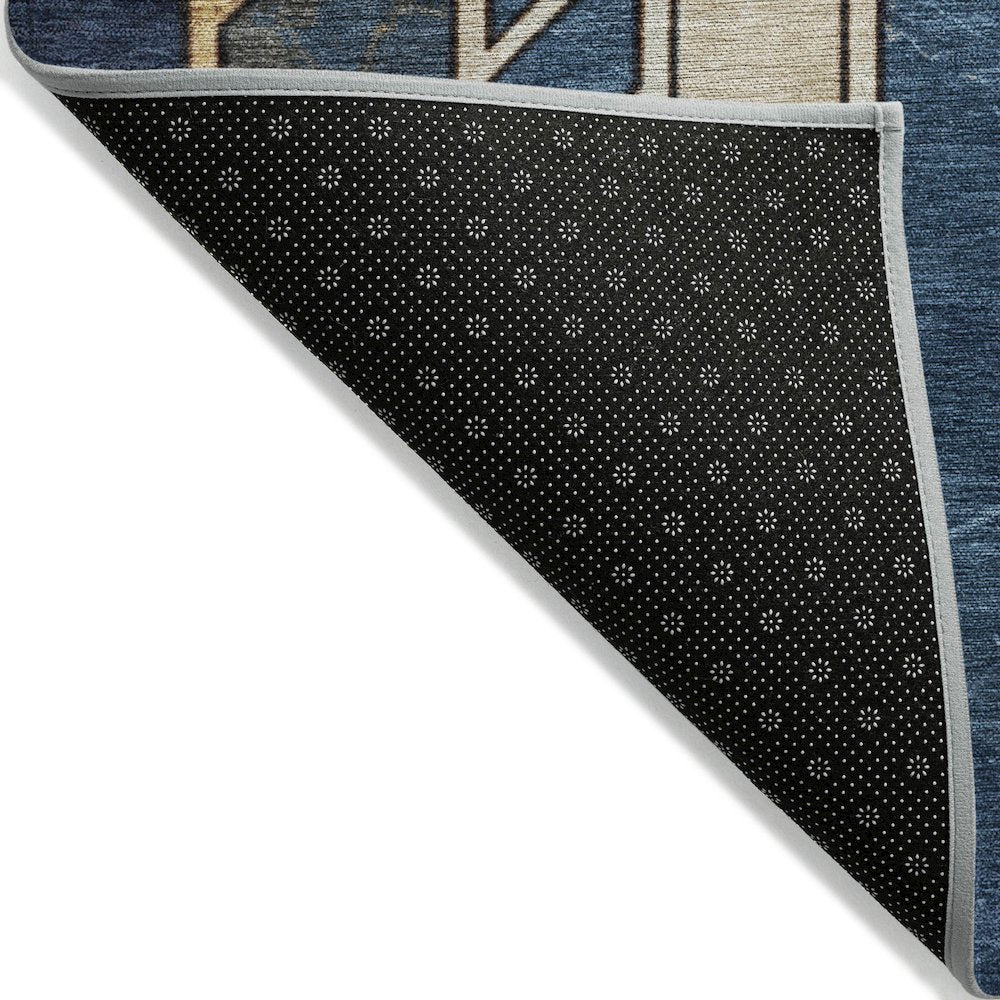 Machine Washable Indoor/Outdoor Chantille ACN2176 Blue 2'6" x 3'10" Rug