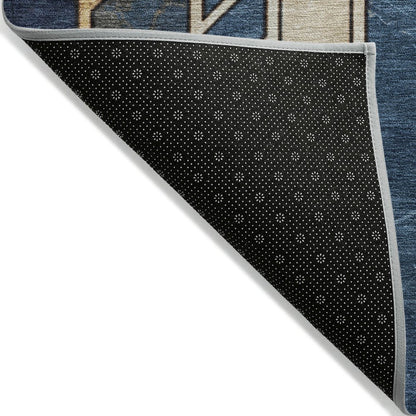 Machine Washable Indoor/Outdoor Chantille ACN2176 Blue 2'6" x 3'10" Rug