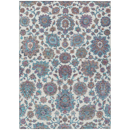 Machine Washable Indoor/Outdoor Chantille ACN2187 Teal 5' x 7'6" Rug
