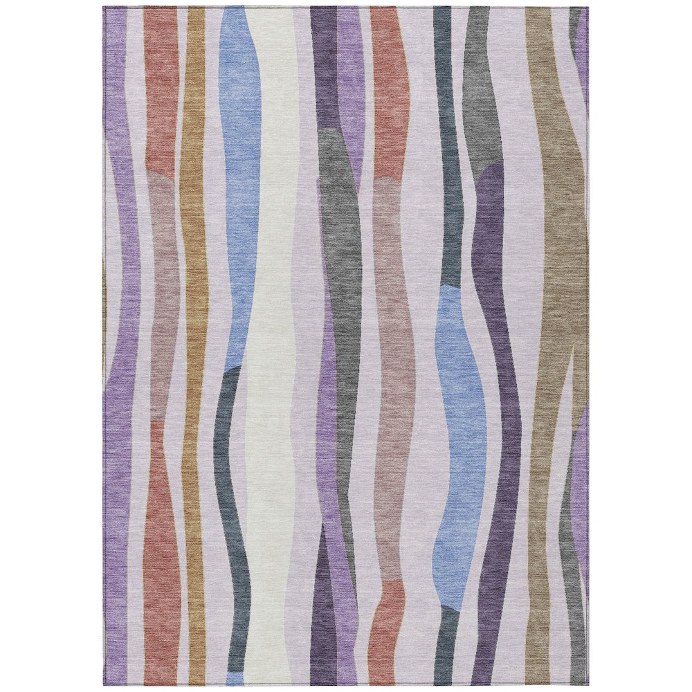 Machine Washable Indoor/Outdoor Chantille ACN2188 Lavender 5' x 7'6" Rug