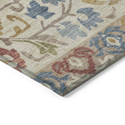 Machine Washable Indoor/Outdoor Chantille ACN2193 Beige 2'6" x 3'10" Rug