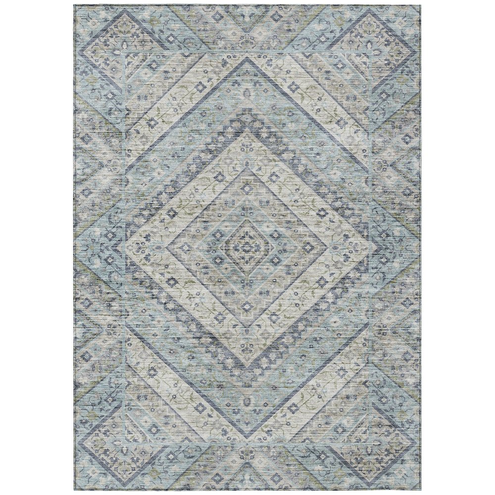 Machine Washable Indoor/Outdoor Chantille ACN2195 Sky 5' x 7'6" Rug