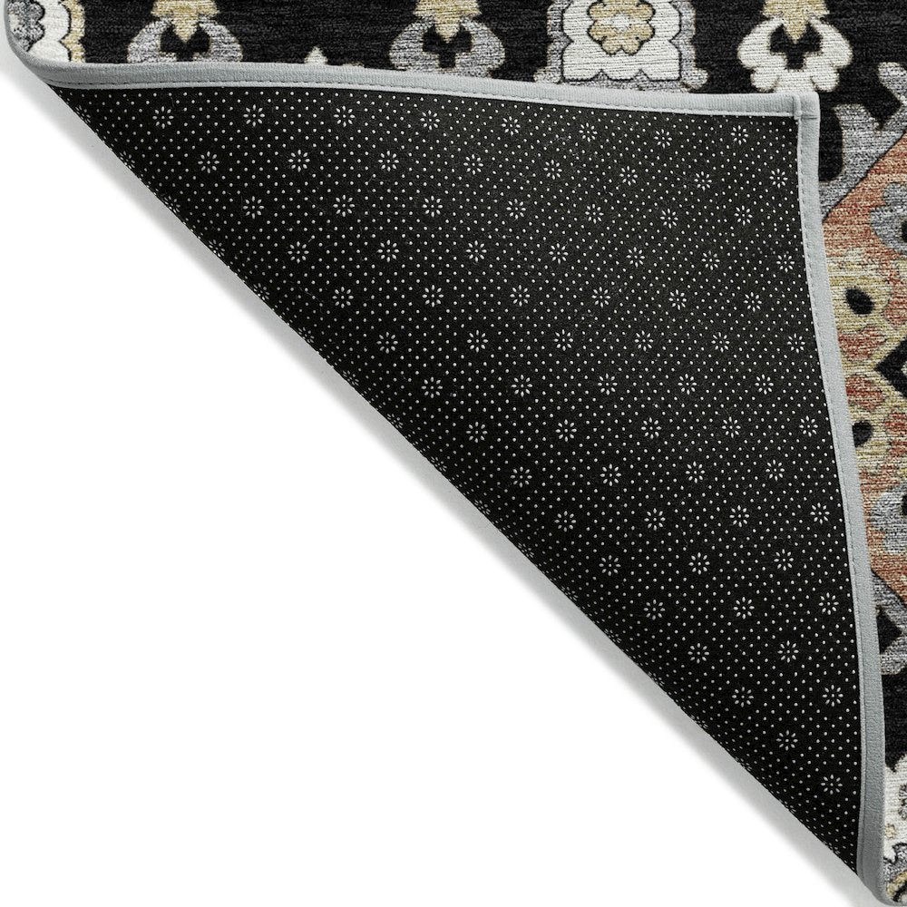 Machine Washable Indoor/Outdoor Chantille ACN2200 Black 2'6" x 3'10" Rug