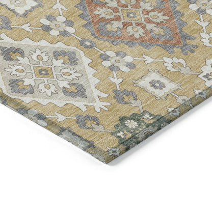 Machine Washable Indoor/Outdoor Chantille ACN2200 Gold 2'6" x 3'10" Rug
