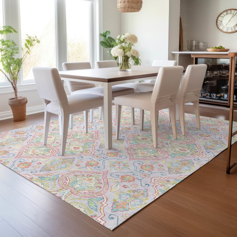 Machine Washable Indoor/Outdoor Chantille ACN2207 Lavender 5' x 7'6" Rug