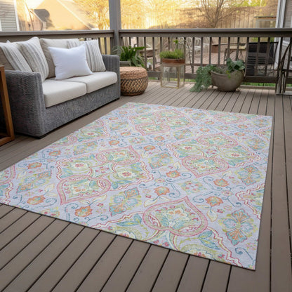 Machine Washable Indoor/Outdoor Chantille ACN2207 Lavender 5' x 7'6" Rug