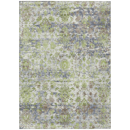 Machine Washable Indoor/Outdoor Chantille ACN2211 Aloe 5' x 7'6" Rug