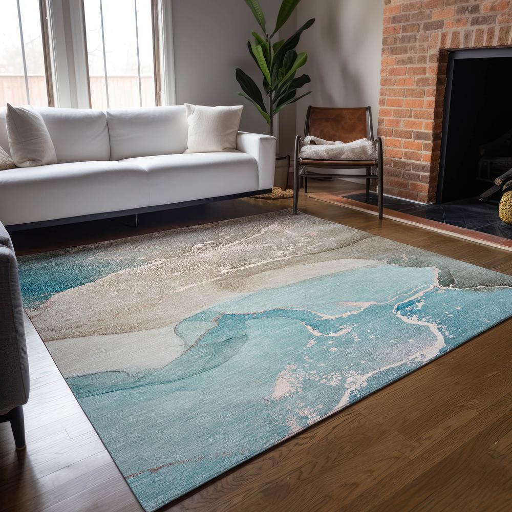Chantille ACN517 Teal 5' x 7'6" Rug