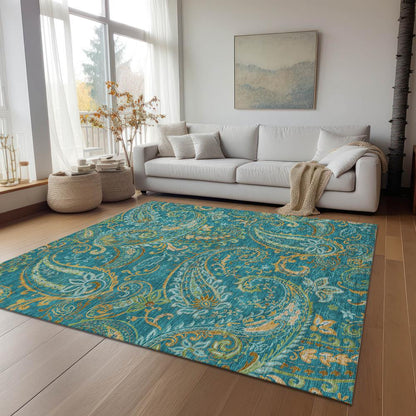 Chantille ACN533 Teal 5' x 7'6" Rug