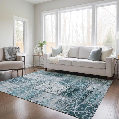 Chantille ACN566 Teal 5' x 7'6" Rug