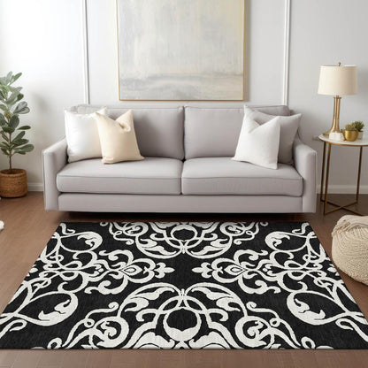 Chantille ACN973 Black 5' x 7'6" Rug