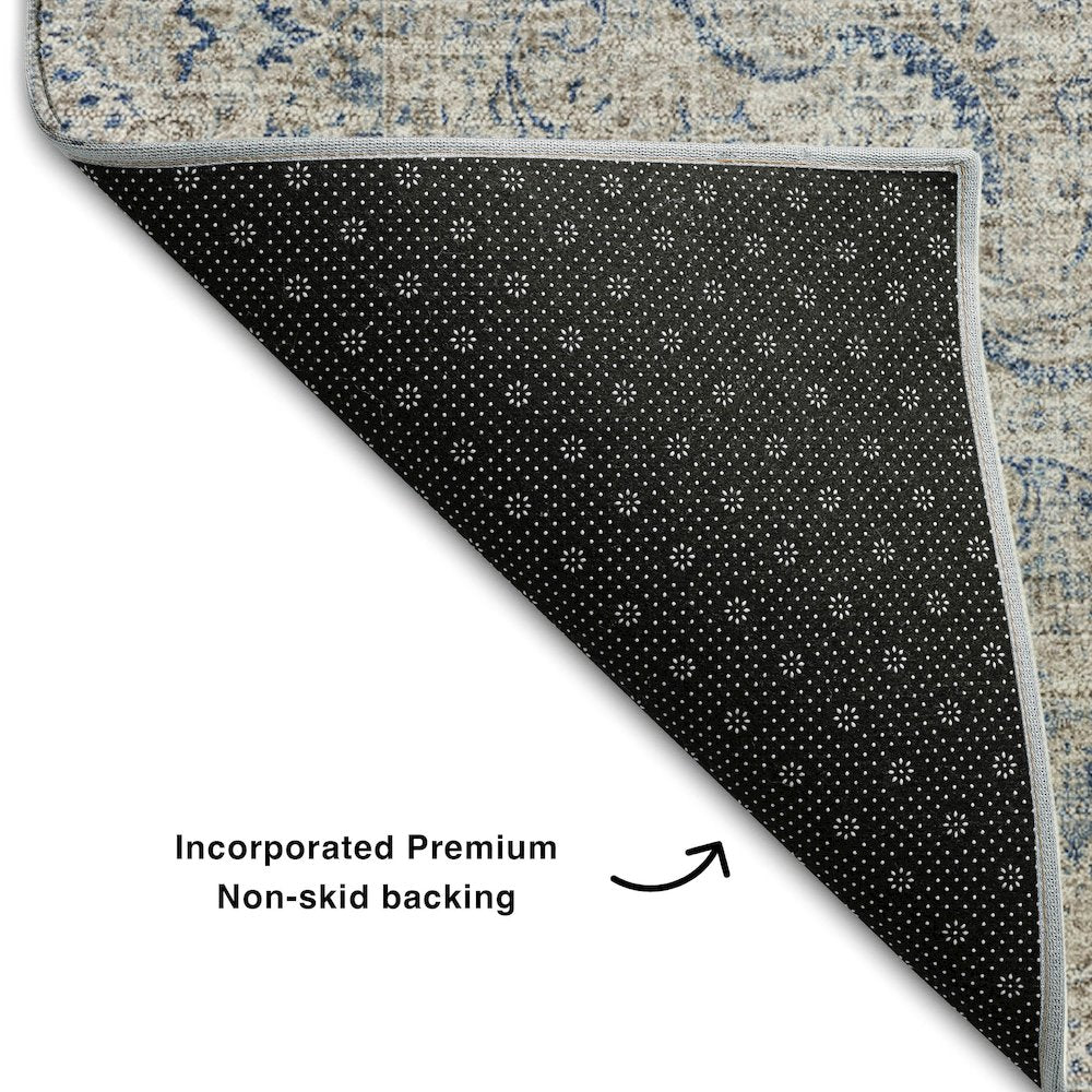 Premium Machine Washable Mayfield AMF1003 Navy 2'6" x 3'10" Rug