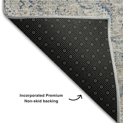 Premium Machine Washable Mayfield AMF1003 Navy 2'6" x 3'10" Rug