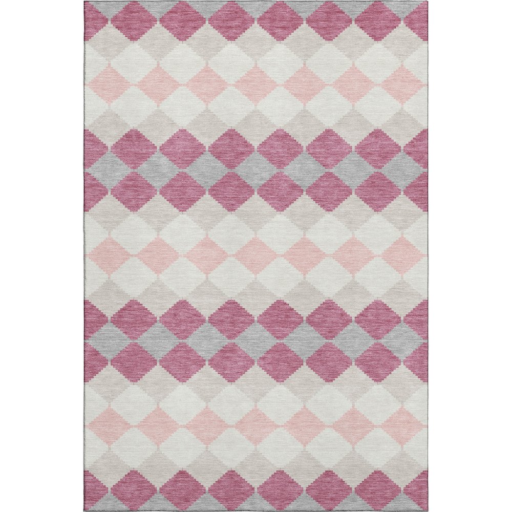 Premium Machine Washable Mayfield AMF1007 Pink 5' x 7'6" Rug