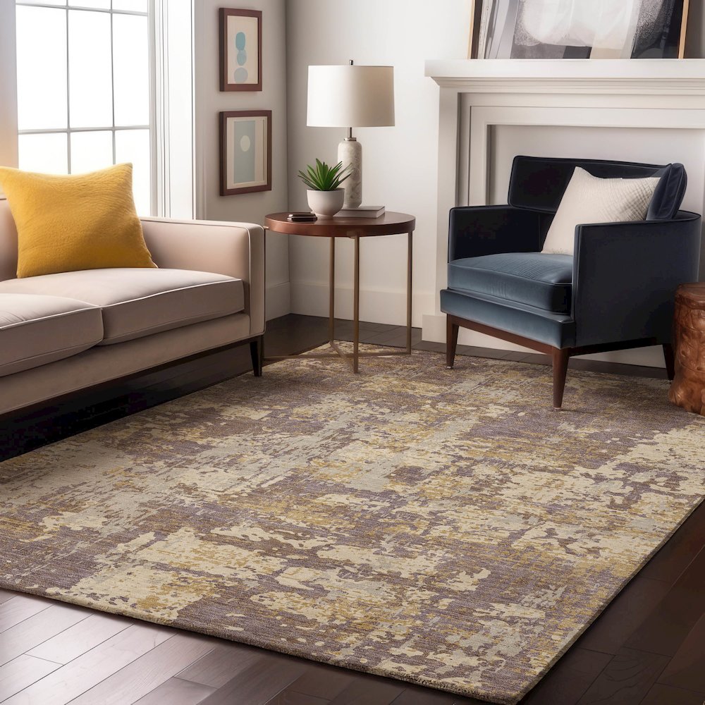 Premium Machine Washable Mayfield AMF1008 Lavender 5' x 7'6" Rug