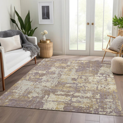 Premium Machine Washable Mayfield AMF1008 Lavender 5' x 7'6" Rug