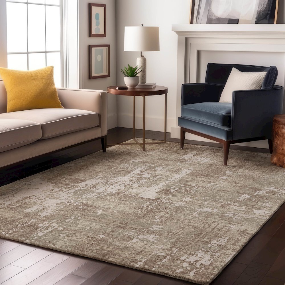 Premium Machine Washable Mayfield AMF1008 Taupe 5' x 7'6" Rug