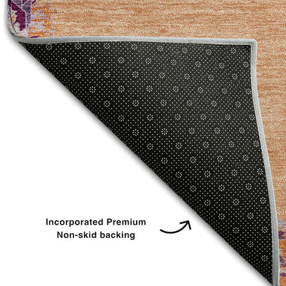 Premium Machine Washable Mayfield AMF1011 Peach 2'6" x 3'10" Rug