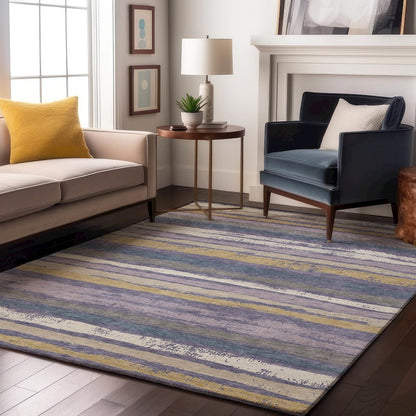 Premium Machine Washable Mayfield AMF1019 Purple 5' x 7'6" Rug